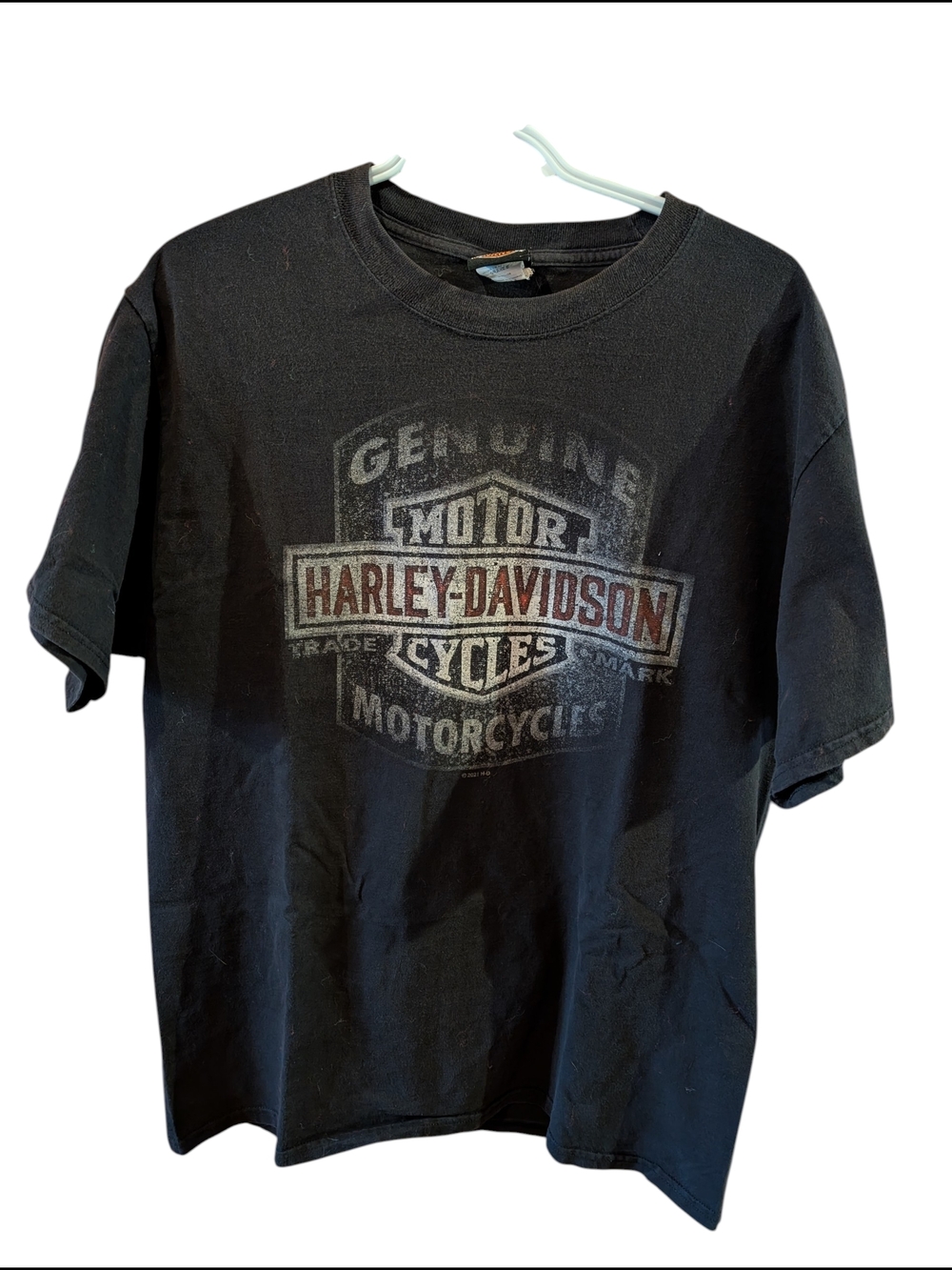 Vintage Moto Harley-Davidson Black Short Sleeve Logo Tee